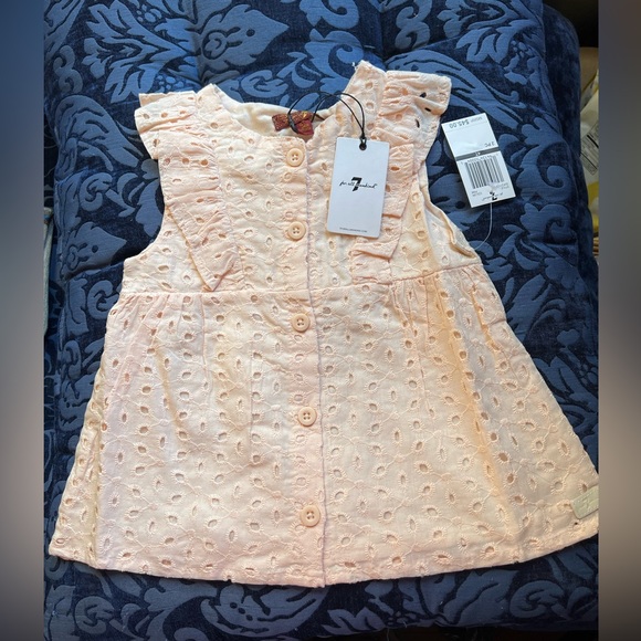 7 For All Mankind Girls 2 Pc Short Set NWT - Picture 2 of 11